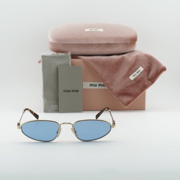 Miu Miu MUA52S ZVN60O Cat Eye Sunglasses - Gold/Blue main image 5